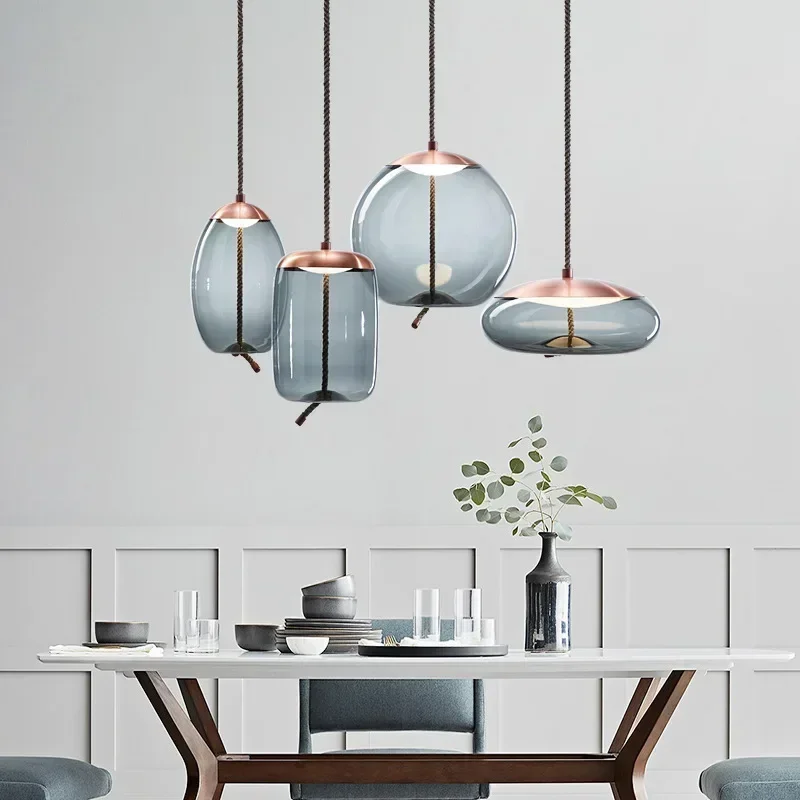 Scandinavian Pendant Lights Brokis Glass Hanging Lamp Nordic Led Pendant... - $198.70+