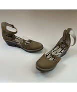 Fly London Piat Shoes Tan Nubuck Ankle Strap Wedge Pump Women&#39;s Size US ... - £20.46 GBP
