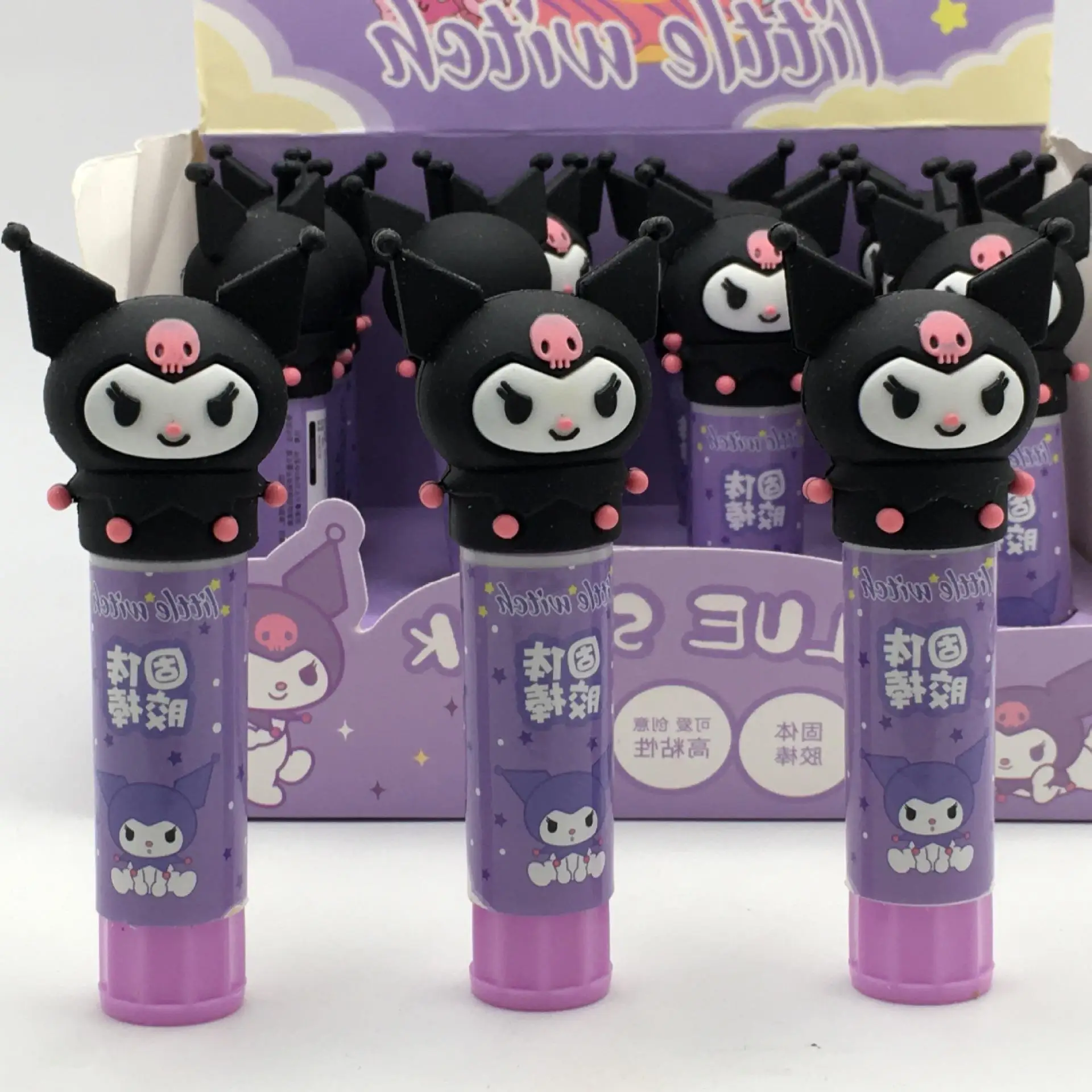 Kawaii Hello Kittys Kuromi Solid Glue Stick Anime Melody Strong Adhesives Glue - £7.66 GBP+