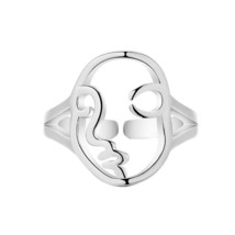 Creative Women&#39;s  Abstract Face Rings Jewelry Fashion Gold Female Ring Jewelry P - £7.23 GBP