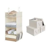 3-Shelf Hanging Closet Organizer And Storage Bins With Lids - $99.99