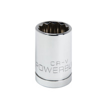 Powerbuilt 1/2 Inch Drive x 19 MM 12 Point Shallow Socket - 642017 - $23.74