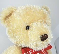 20&quot; Fao Schwarz 2004 Creme Teddy Bear Red Bow Holiday Stuffed Animal Plush Toy - £44.80 GBP