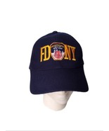 FDNY Fire Department of New York Wool Blend Hat Cap Blue Adjustable  - £7.83 GBP