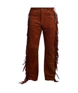 Fringe Suede Leather Pant - $128.00