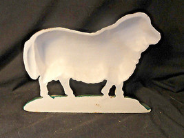 Vintage Cast Iron Sheep Doorstop Facing Left BookEnd - £40.08 GBP