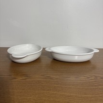 2 Corning Ware 14-B 14oz White  Individual Casserole Augratin Dish Made ... - £18.17 GBP