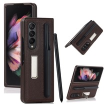 For Samsung Galaxy Z Fold 3 Case With Detachable S Pen Holder,Genuine Leather Ca - £20.44 GBP