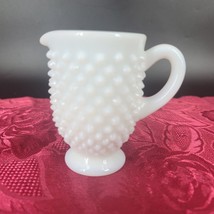 Vintage Fenton Creamer 3.5&quot; White Hobnail Milk Glass Footed Individual Size - £11.60 GBP