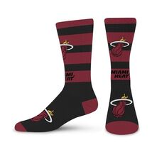 NBA Miami Heat Rugby Double Big Crew Socks - Large - $12.99