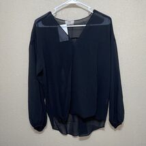 Hayden Kennedy BLACK SHEER Blouse Long Sleeve new Size SMALL - $15.05