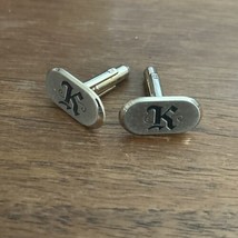 Vtg Gothic Script Style Letter &quot;K&quot; Initial Cufflinks - $12.00