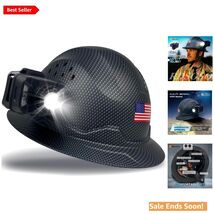 Lightweight ANSI Certified Hard Hat with Built-in Headlight &amp; Adjustable... - $103.90