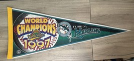 Florida Marlins MLB 1997 World Champions Felt Pennant Souvenir Baseball Man Cave - £11.18 GBP