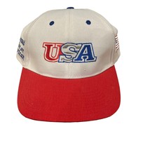 Head to Toe USA UPS White Trucker Hat Men&#39;s Cap American Proud USA Flag Vintage - £19.79 GBP