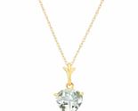 Galaxy Gold GG, 14K Solid Yellow Gold, Natural Aquamarine Pendant Neckla... - $363.32
