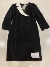 Ashley Brooke @ Kaleidoscope Kontrast Kragen Midi Kleid IN Schwarz (bp559) - £16.19 GBP