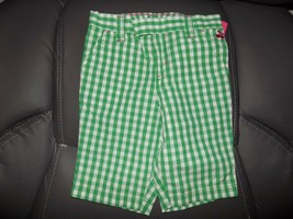 Carter&#39;s Green &amp; White Plaid Shorts Size 18 Months Girl&#39;s NEW - £12.22 GBP