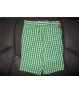 Carter&#39;s Green &amp; White Plaid Shorts Size 18 Months Girl&#39;s NEW - £12.05 GBP