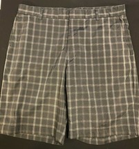 Mens Walter Hagen Golf Shorts, Black Plaid, Size 36 - £19.46 GBP