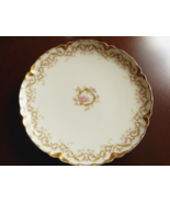 VTG porcelain Haviland  Limoges France Pink Floral gold trim 7.5&quot; plate - £22.21 GBP