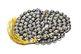 Natural Yellow Golden Pyrite Knotted Mala Beads 8 mm Stone (Yellow) (PAC... - £79.12 GBP