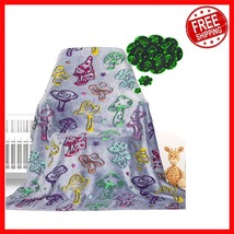 Soft Flannel Glow-in-the-Dark Mushroom Blanket - Perfect Gift for Any Oc... - €25,73 EUR