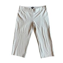 Eileen Fisher Light Grey Pull-On Capri Pants Stretch Comfy Classic Size ... - $40.64