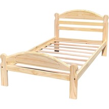 Twin Unfinished Solid Pine Wood Platform Bed Frame with Headboard and Footboard - $257.49
