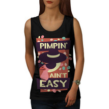 Pimp Not Easy Funny Tee Chick Love Women Tank Top - £10.22 GBP