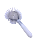 Vintage Better Brush Lucite Bakelite ? White Handle Round Head Utility 1... - $21.55