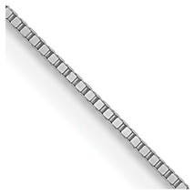 14K White Gold .5mm Baby Box with Lobster Clasp Chain 18 inch - £194.13 GBP