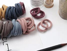 Elina Dark Colors Ponytail Holders Hair Ties Rubber Bands for School Gir... - $292.78 MXN
