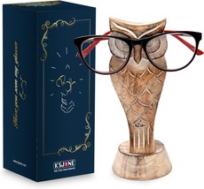 Gift Packaged Unique Owl Spectacle Holder Wooden Eye glasses Stand Handm... - £18.33 GBP