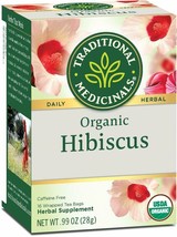 Traditional Medicinals Organic Hibiscus Herbal Tea, 16 Tea Bags (Pack of 1) - $10.83