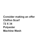 Animal Print Paisley Sequin Chiffon Scarf Sheer Modern Rectangle Polyester - £12.42 GBP