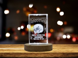 LED Base included | Personalized 3D Engraved Crystal with Rock Music Graphic - $39.99+