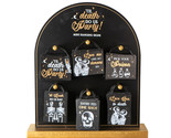 Set Of 36 Gothic Till Death Do Us Party Skeletons Mini Signs With Display - $85.99