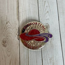 Red Hat Society Metal Lapel Pin Supporting Member Sparkle Pinback Shirt Hat Tac - £5.93 GBP