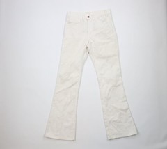 Vintage 50s Levis Big E Mens 30x33 Distressed Knit Bell Bottoms Pants White USA - £395.64 GBP