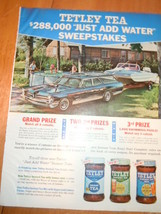 Vintage Tetley Tea Sweepstake Print Magazine Advertisement 1965 - $5.99