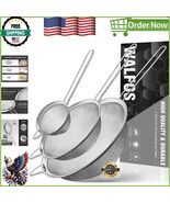 Durable 3-Piece Fine Mesh Strainers with Reinforced Handle for Kitchen S... - $490.86 MXN