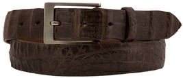 Western Cowboy Thin Belt Real Crocodile Exotic Skin Brown Dress Buckle Cinto - £67.26 GBP