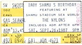 The Nylons Ticket Stub Orlando Florida September 26 1987 - $24.74