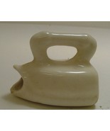 Ceramic Miniature Iron Figurine white - $1.69
