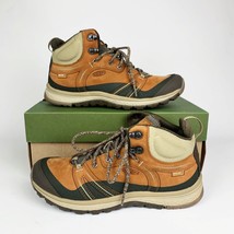 NEW Keen Terradora Leather Mid WP Women&#39;s Hiking Boots Timber/Cornstalk 1017752 - £103.90 GBP