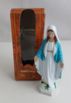 Vintage Madonna Virgin Mary On Snake Small Hard Plastic Figurine 6&quot; (B) - $11.63