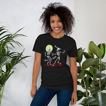 New Dancing Skeletons Print Tee Shirt Women Gildan Short Sleeve Crew Nec... - £14.85 GBP+