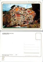 Italy Liguria Riomaggiore The Cinque Terre Ligurian Riviera Vintage Post... - $9.40