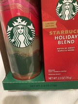 STARBUCKS Holiday Blend Limited Edition Ground Coffee 2.5 Oz. With Travel Tumblr - £15.41 GBP